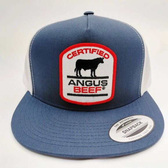 Certified Angus Beef Trucker Hat Snapback Cap Flat Bill Mesh Cattleman Farming N main image 7